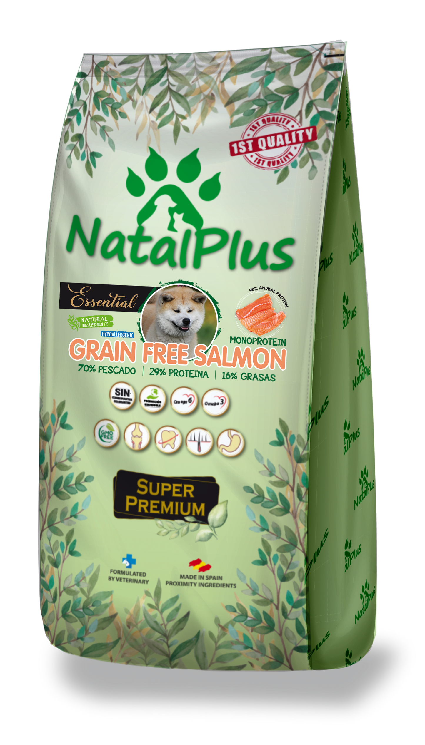 NatalPlus GrainFree Lohi monoproteiininen - Super premium aikuisten koiranruoka
